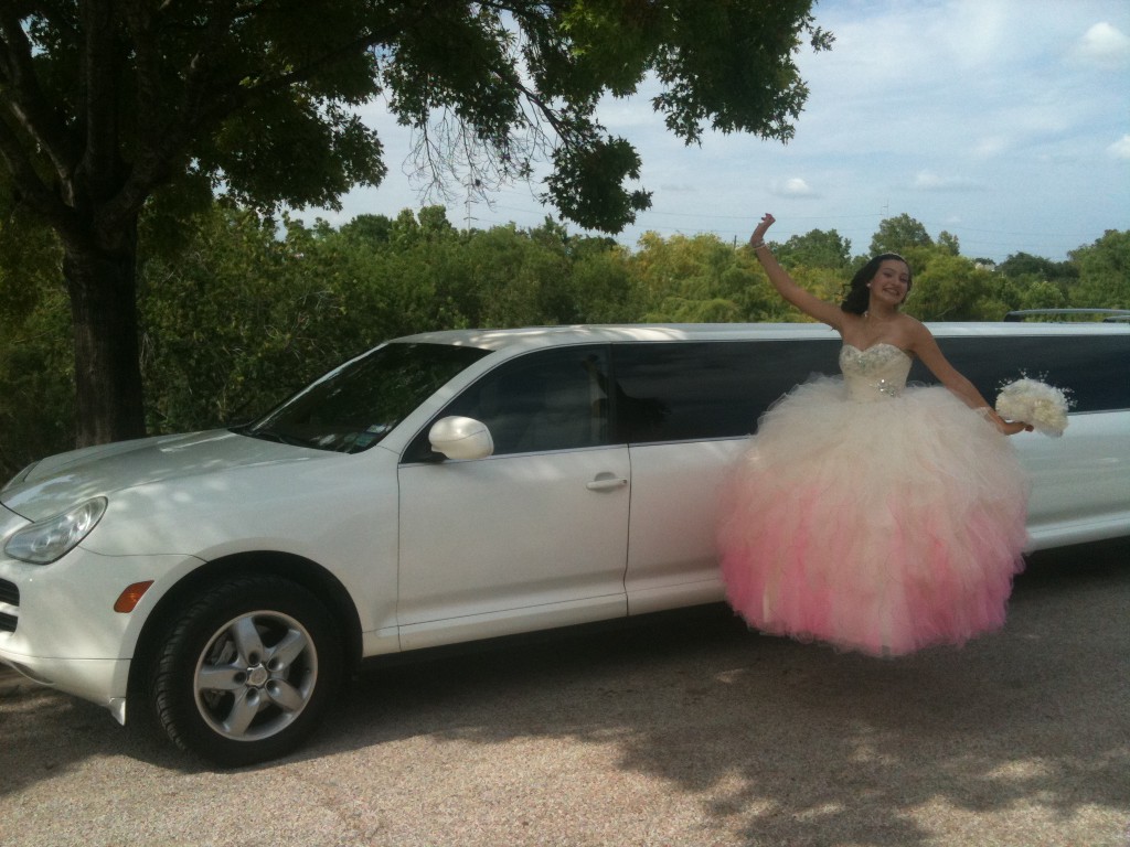 It is Nice to Ride in Porsche limousine for my Quinceanera