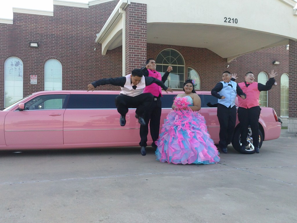 it is nice to ride in a pink limo