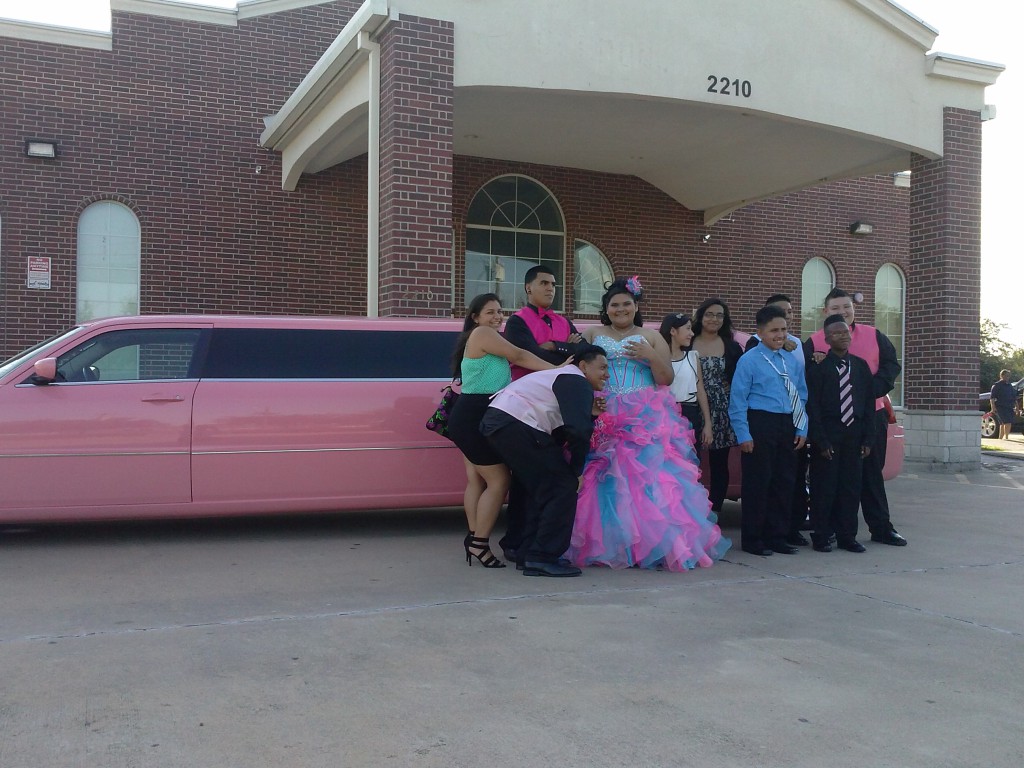 Pink Limo for quinceanera