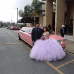 Pink Limousine arrived at ceremony